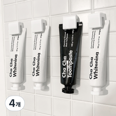 코멧 클립형 치약걸이 4p, 화이트, 4개