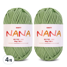 니뜨 나나 뜨개실 50g, 16 아보카도, 4개