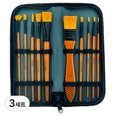 BERENYART 美術畫材水彩筆刷組 巧克力拿鐵, 3套, 1號, 4#號, 6#號, 12#號, 1"#號, 3/4號, 6"#號, 1/4#號, 3/4#號, 1#號