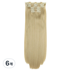 瘋狂姐妹 接髮髮片 局部假髮, 24/613#, 6個