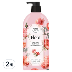 HAPPY BATH Flore 香氛沐浴乳 麝香玫瑰, 900g, 2個