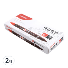 monAmi 預感命中 電腦考試用 雙頭簽字筆, 黑色 + 紅色, 24個