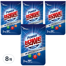 브라이트 파워 소다버블 분말세제, 3kg, 8개