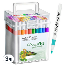 다다 수성 드로잉 아크릴 마카펜, 3개, 60색