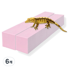 Lemong Creep 蜥蜴 爬蟲類 睫角守宮 EVA 高密度墊材 3 x 3 x 20 cm, 6個, 粉紅色