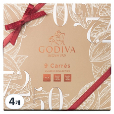 고디바 까레 어쏘트먼트 밀크 다크 초콜릿 9개입, 45g, 4개