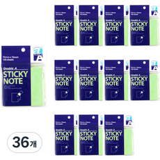 더블에이 스티키 노트 76 x 76 mm, 네온라임, 36개