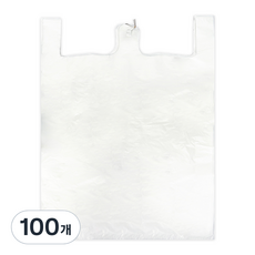 월드크린 손잡이 이불 비닐봉투 백색, 80L, 100개