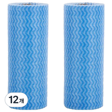 KOVIRA 흡수력 좋은 찢어 빨아쓰는 행주 블루 25 x 30 cm, 12개, 1개입