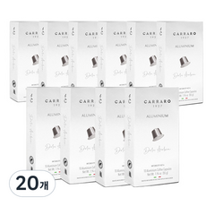 까라로 네스프레소 호환 캡슐 알루라인 돌체 아라비카, 5.5g, 10개입, 20개