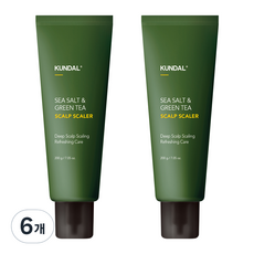 쿤달 씨솔트 앤 그린티 두피 스케일러, 200g, 6개