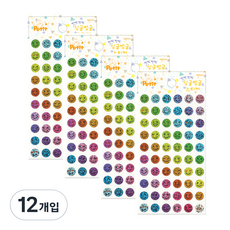 Petit 閃亮微笑貼紙 4入, da5333, 12入