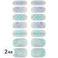 가이만 셀프 아트 네일스티커 세트, 2세트, ZX-3801