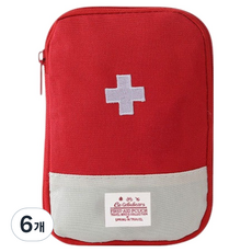 루네온 모던 휴대용 구급 가방 빨간색 S, 6개