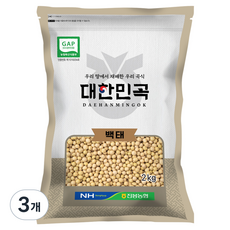 농협 대한민곡 백태, 2kg, 3개