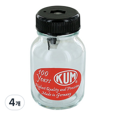 쿰 숏 포인트 연필 글라스 샤프너 8mm M1, 혼합색상, 4개