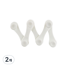 連接使用室內牆壁掛勾衣架, 白色, 2個