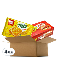 Jess 三明治餅乾檸檬 18g x 10p + Hatari Malkist 糖味餅乾 16g x 30p 套裝, 4組