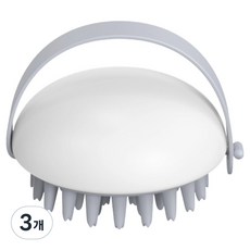 헬씨닷 파스텔 샴푸 브러쉬, 3개, 그레이