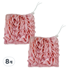 可裝入肥皂的去角質沐浴球, 粉紅色, 8個, 1入