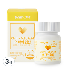 데일리원 오 마이 엽산 24g, 60정, 3개