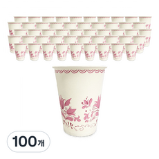 Daehan 歐式花朵一般紙杯 240ml, 1套