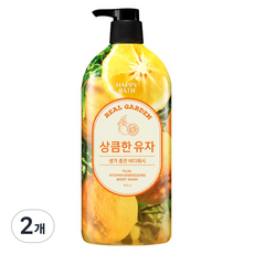 HAPPY BATH Real Garden維他命活力沐浴露 清爽柚子香, 900g, 2瓶