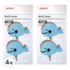 아이센 물고기 멀티후크 2p, 블루, 4개