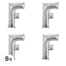 字母縮寫 鋁箔氣球 字母 A 大 F, 銀色, 8個