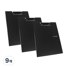 드림산업 칼라 컬렉터 클립보드 A4, 검정, 9개