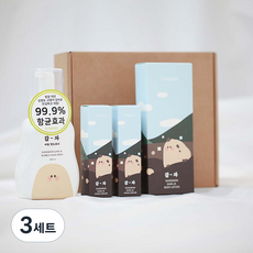 시노디아 선물포장 촉촉 끈쩍임 없이 뽀송 강원 감자 핸드워시 + 핸드크림 2p + 바디로션 세트, 3세트