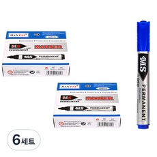 Bluemato 油性魔術B組 MS850 12入, 藍色, 6套