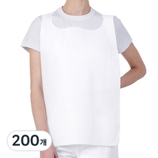 HOMESLINE 一次性不織布圍裙, 200個, 白色