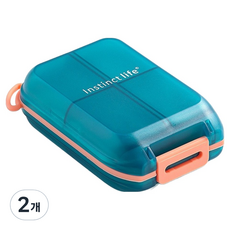 Instinct life Instincts 6格便攜式藥盒 藍色, 2個