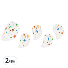 젤팡 인피니티 스톤 패디 팁 유광, 혼합색상, 2세트