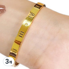 Firstriver 簡約時尚手鍊 金色 4mm, 3個