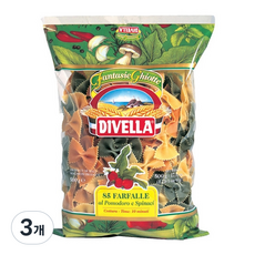DIVELLA 德威樂 三色蝴蝶麵, 500g, 3個
