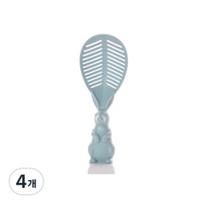 NEED&NEED Easy Grip 可站立式 湯水順暢流下 多用途鍋鏟, 淺藍色, 4個