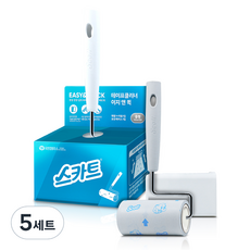 Scott 可麗舒 除塵滾筒 輕鬆快速 中型 主商品 + 補充包 + 收納盒 套組, 5套