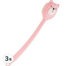 지비비 곰돌이 바디 등 샤워솔, 핑크, 1개입, 3개