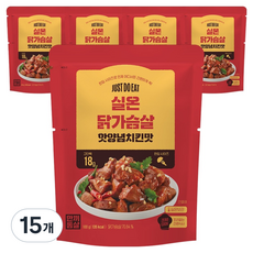 한끼통살 핫양념치킨맛 실온 닭가슴살, 100g, 15개