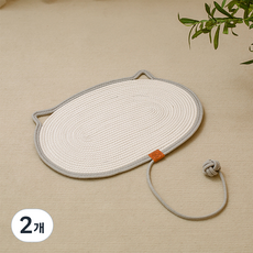 데이소이 고양이 공 달려있는 스크래쳐 매트, 03. 그레이, 2개