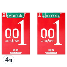 오카모토 001 제로원 슬림형 콘돔, 2개입, 4개