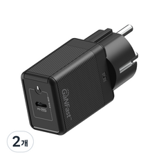 아트뮤 USB PD 45W PPS GaN 접지 초고속 충전기 GA110, 블랙, 2개