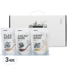 착한습관 슈퍼푸드 3종 카카오닙스 + 햄프씨드 + 볶음아마씨, 3세트