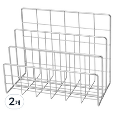 Cocoro-i 3層立式書本文件收納架 桌上型整理架 小型, 銀色, 2個