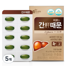 더헬스 밀크씨슬 피로는 간때문 42g, 5개, 60정