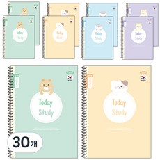 PENPIA 2 000 小學線圈筆記本 圖畫日記(雙面) 通用, 30個, 隨機出貨