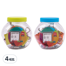 델리 네온 더블클립 24p 세트 E8560 랜덤발송, 4세트