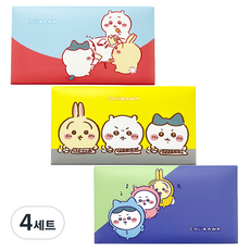 치이카와 빅 멀티 지함 필통 3종 세트, 혼합색상, 4세트